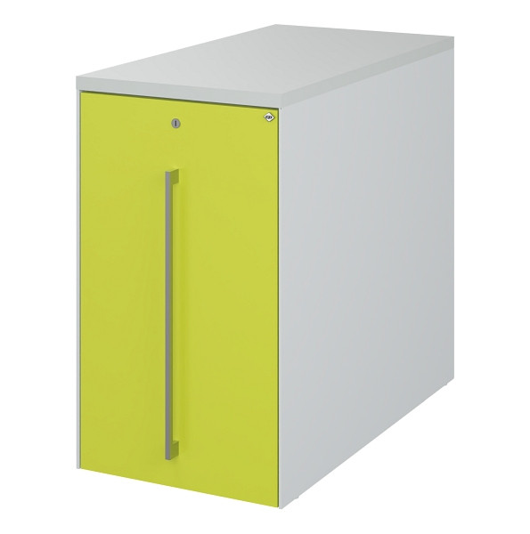 C+P Auszugschrank in Schreibtischhöhe Asisto, H740B430T800 mm, 7035/0024, links der Tischplatte, 148466-00L S10056