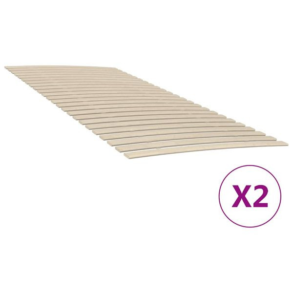 vidaXL Lattenroste mit 48 Latten 2 Stück 90x200 cm, 3203725