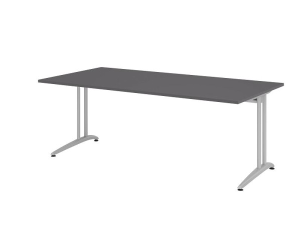 Hammerbacher Schreibtisch C-Fuß 200x100cm Graphit, VBS2E/G/S