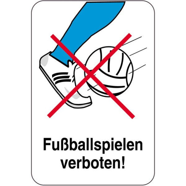 Stein HGS Sonderschild, Fußballspielen verboten, 400 x 600 mm, 14924