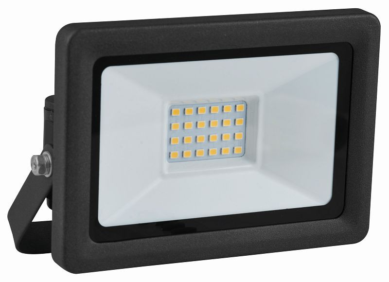 as-Schwabe LED-Strahler 20W „Optiline“ schwarz, 1m Gummischlauchleitung H05RN-F 3G1,0 ohne Stecker, 46324