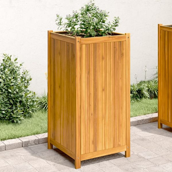 vidaXL Pflanzkübel mit Einlage 50x50x100 cm Massivholz Akazie, 366447