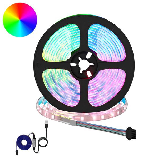 vidaXL LED Streifen 12-teilig Schwarz und Transparent 5500 mm, 3429133