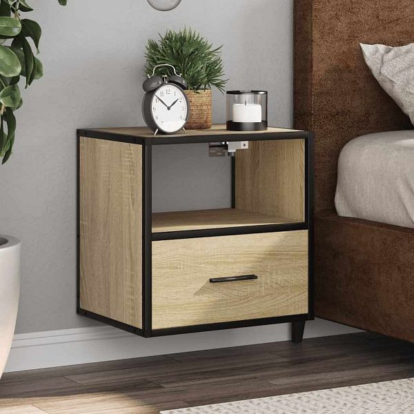 vidaXL Wand-Nachttische 2 Stk. Sonoma-Eiche 40x31x39,5 cm, 848737