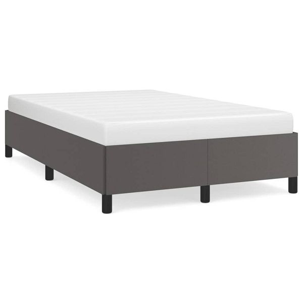 vidaXL Bettgestell Grau 120x190 cm Kunstleder, Füllung: Schaumstoff, 3269649