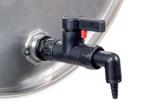 DENIOS Ablasshahn aus Polyamid, elektrisch leitfähig, für Lösungsmittel, für 3/4" Gewinde, 193761