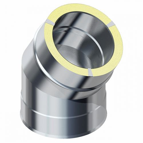 Solarbayer Außenkamin Bogen 30 Grad - 130mm, Doppelwandig, 530091401