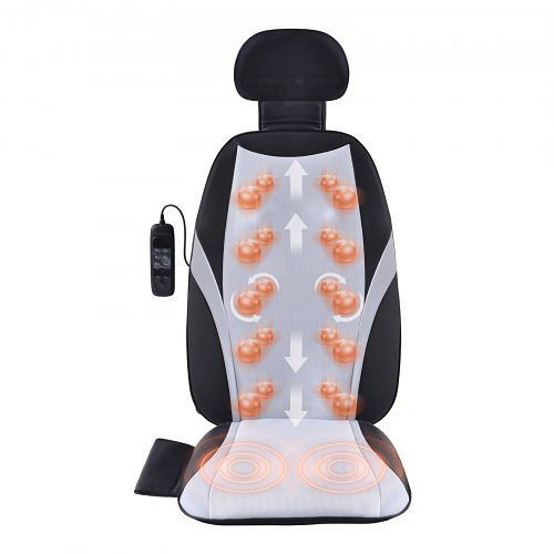 VEVOR Massagesitzauflage 3800U/min 5 Modi mit zwei Gruppen von Shiatsu-Rollen für den Rücken, AMZD220000004WEZZV2