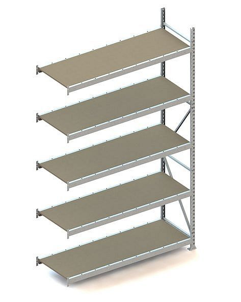 Meta MINI-RACK AR 3000x1800x650 mm, verzinkt, mit Spanplatte, Bodenanzahl: 5, 20051332