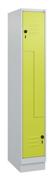 C+P Z-Spind Classic PLUS, Sockel, 2 Abteile, 1800x300x500mm, 7035/0024, Drehriegel, 0800237-102 S10010