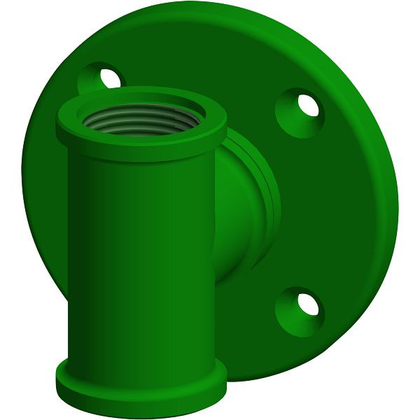 KWC Wandstütze komplett für Körper-Notdusche, Oberfläche EPS-beschichtet signalgrün RAL 6032, 2000109544