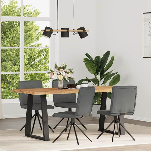 vidaXL Esszimmerstühle 4 Stk. Dunkelgrau Stoff, 3315333