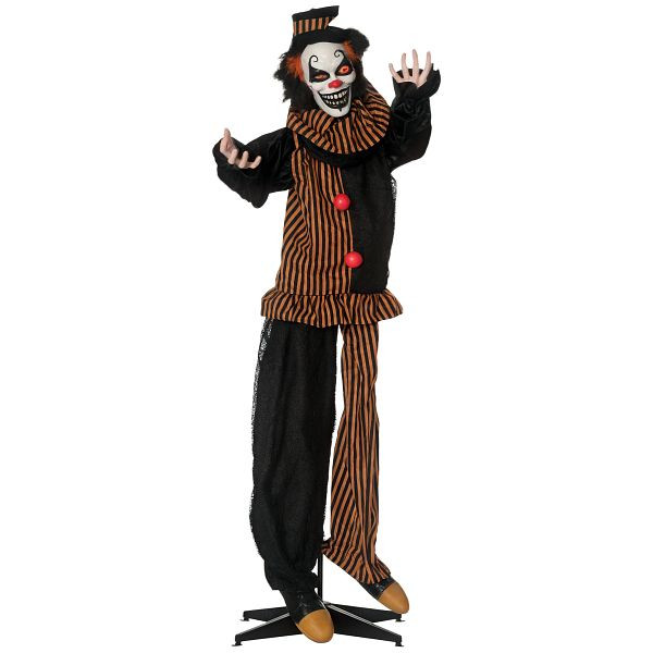 Outsunny Halloween-Dekoration Horror-Clown mit Spezialeffekten und Soundfunktion 100 cm x 18 cm x 153 cm, 844-511V00MX