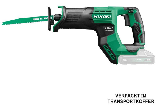 HiKOKI 18 V Akku Säbelsäge (Brushless), ohne Akku, ohne Ladegerät, CR18DMA (Basic) (Transportkoffer) (Brushless), CR18DMAW2Z