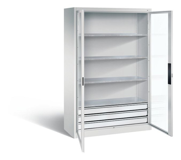 C+P Werkzeugschrank Acurado, H1950xB1200xT500mm, Farbe: Lichtgrau, Muldengriff, 8931-5532 S10009