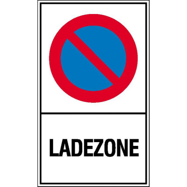 Stein HGS Haltverbotsschild, Eingeschränktes Haltverbot, Ladezone, 150x250 mm / Kunststoff (Polystrol), 41.5153