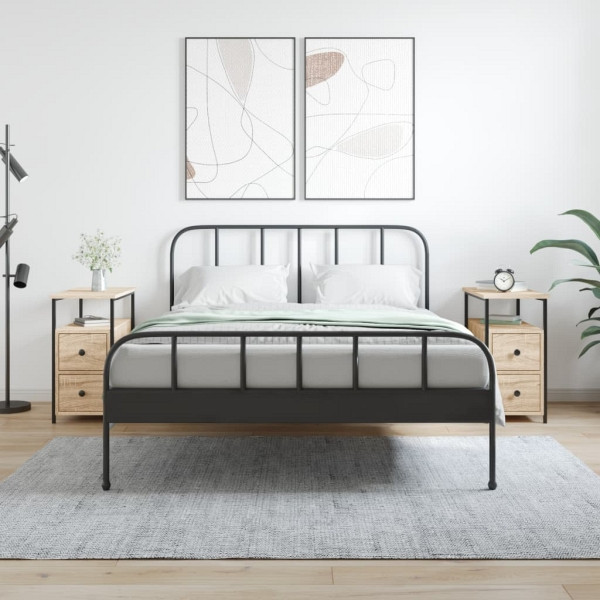vidaXL Nachttische 2 Stück Sonoma-Eiche 30x60x60 cm Holzwerkstoff, 826066