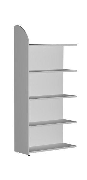 Kerkmann Regalfeld DANTE 1900 x 800 mm mit Rückwand, 5 Böden, lichtgrau, 50984011