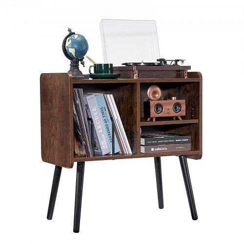 VEVOR Plattenspielerständer mit abnehmbaren Regalen für bis zu 100 Alben, höhenverstellbar für Wohnzimmer/Schlafzimmer, DCJJMZLC100ZEC3R0V0