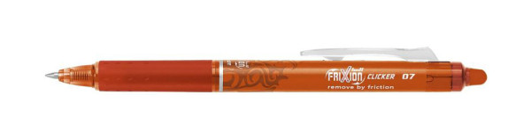 PILOT Tintenroller FriXion Clicker - 0,4 mm, orange, radierbar, BLRT-FRK7-O