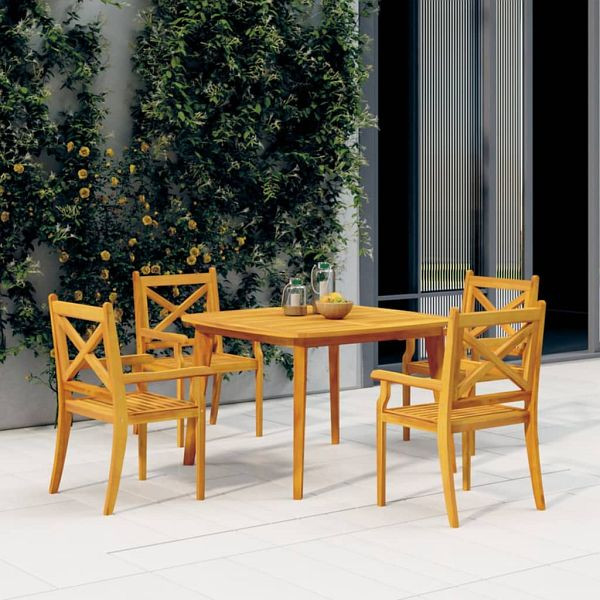vidaXL 5-teilig Garten-Essgruppe Massivholz Akazie, 3058002