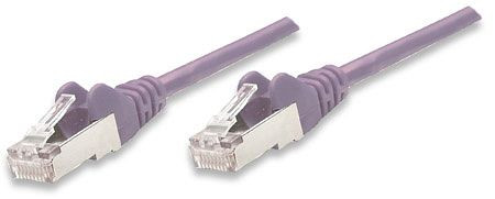 INTELLINET Cat5e Netzwerk Patchkabel, geschirmt, FTP, RJ45 Stecker / RJ45 Stecker, 2.0 m, Violett, 453332