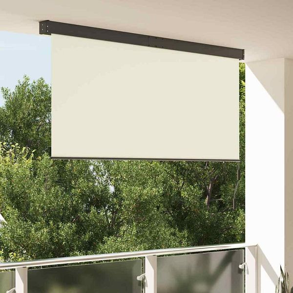 vidaXL Outdoor Rollo Striped Manuell Creme 200 x 250 cm Stoff, 362091