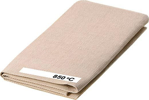 ELMAG Schweißdecke Material Glasgewebe, 1000x1000 mm, bis 850° C beidseitig mit Hochtemperaturbeschichtung, 57261