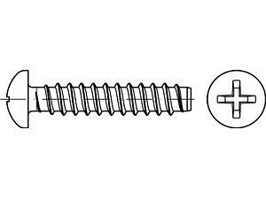 Blechschrauben DIN 7981 Stahl 3,5 x 9,5 -F-H galvanisch verzinkt passiviert VE=K (100 Stück)