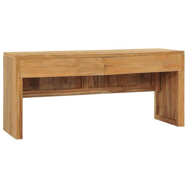 vidaXL TV-Schrank 100x35x45 cm Teak Massivholz, Öl-behandelt, 288843