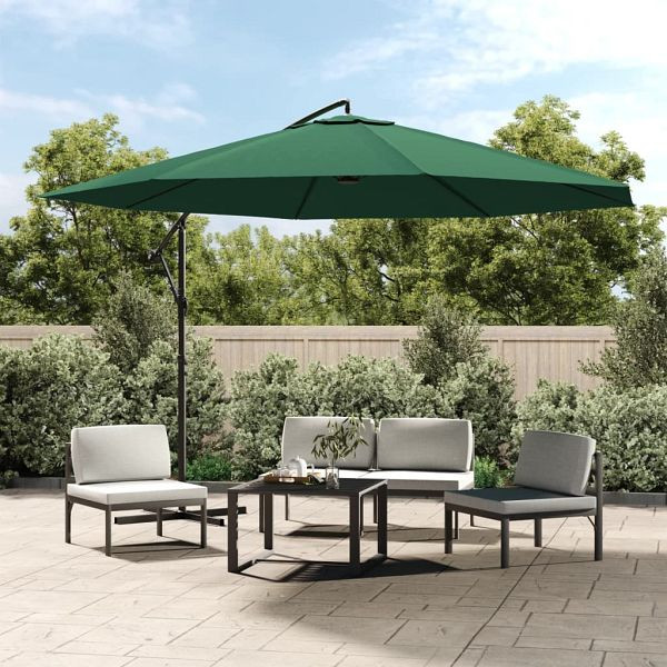 vidaXL Freiarm-Sonnenschirm 3,5 m grün, 42197