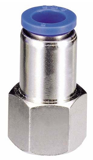 timmer B-GA-10-3/8-MSv-bl, Gerade Aufschraubverschraubung mit Innengewinde, Schlauch-Ø: 10 mm, Gewinde: 3/8", VE: 10 Stück, 03181215