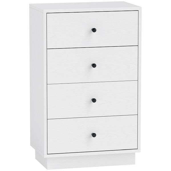 HOMCOM Kommode Sideboard mit 7 Schubladen Schrank aus Holzwerkstoff im Modern Stil 47 x 29 x 75 cm Weiß, 831-968V91WT