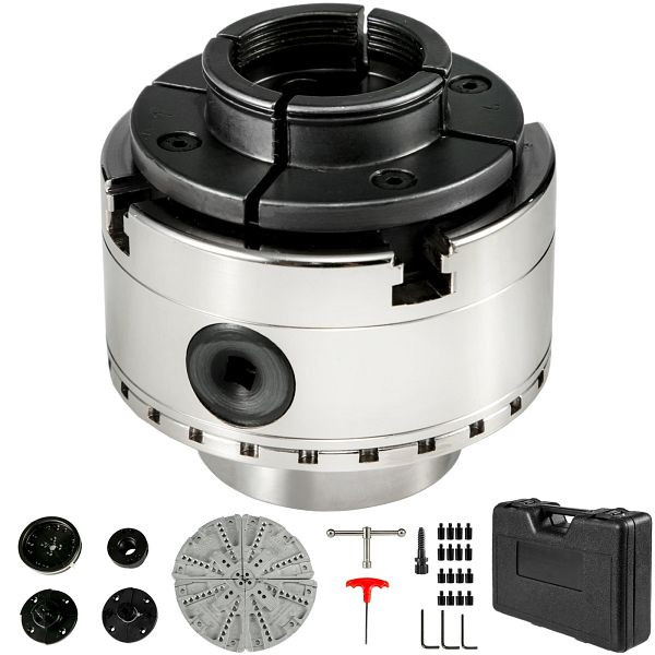 VEVOR Backenfutter Drechselfutter 95 mm Drechselspannfutter Selbstzentrierend, KP3.75SCKPTZ00001V0