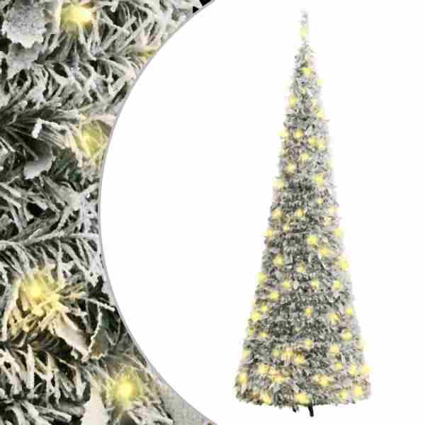 vidaXL Pop-Up-Weihnachtsbaum Künstlich Beschneit 50 LEDs 120 cm, 357756