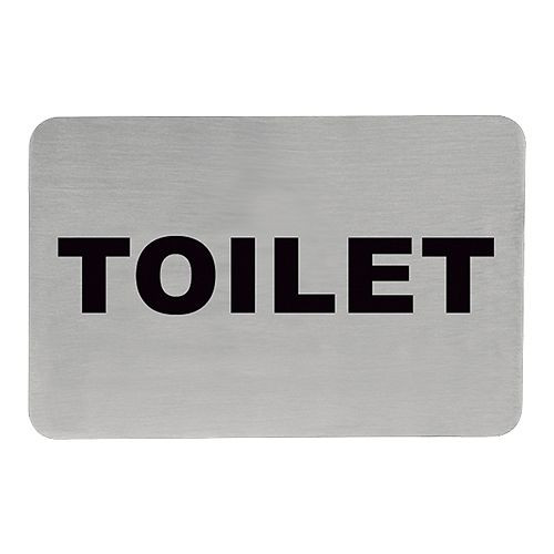 EMGA Textschilder, Text [toilet], Edelstahl, 705207