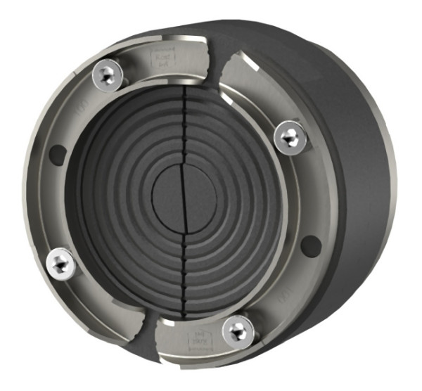 Hauff Standard-Ringraumdichtung für Rohre mit U-Profil-Pressplatten - stufenloser Supersegmentringtechnologie HSD100 SSG 1x18-65 b40, 3030300060
