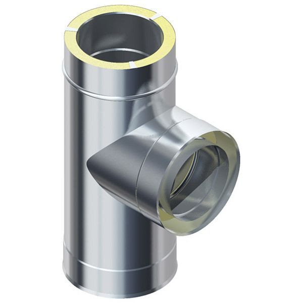 Solarbayer Außenkamin T-Stück 90 Grad 200/0,5mm, 530050501