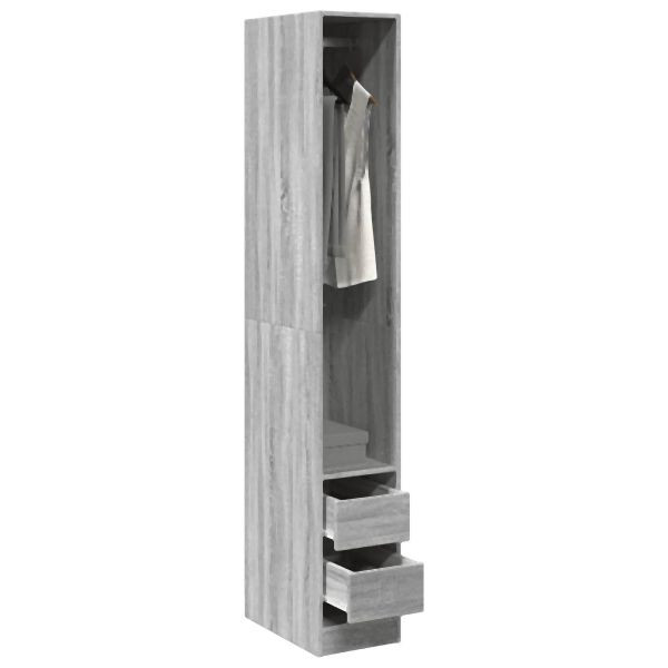 vidaXL Kleiderschrank Grau Sonoma 30x50x200 cm Holzwerkstoff, 3307743