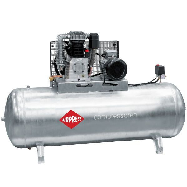 Airpress Kompressor G 1000-500 Pro 11 bar 7.5 PS/5.5 kW 698 l/min 500 l galvanisiert, 369569