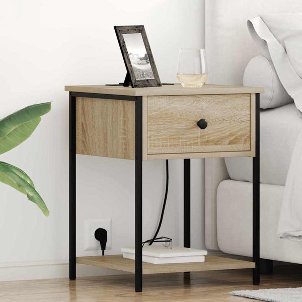 vidaXL Nachttisch Sonoma Eiche 42 x 41 x 56 cm Holzwerkstoff, 859422