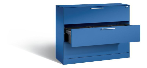 C+P Hängeregistraturschrank Asisto, H1010xB1200xT435mm, Farbe: Enzianblau, Bügelgriff, 146041-313 S10136