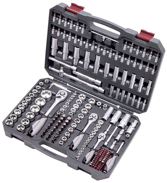 Kraftwerk Steckschlüssel-Satz, Basic, 1/4"+ 3/8"+1/2", 200-teilig, 204.104.800