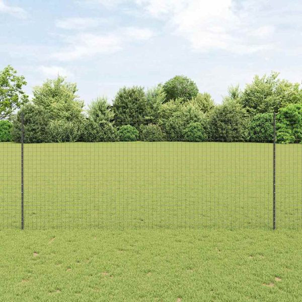 vidaXL Zaunpfosten 11 pcs Grau 140 cm Stahl, 42006285