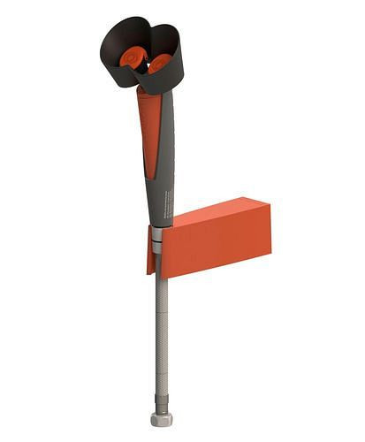 B-SAFETY Hand-Augendusche mit 2 Brauseköpfe 45°, rot/schwarz, Wandmontage, DVGW, 306243