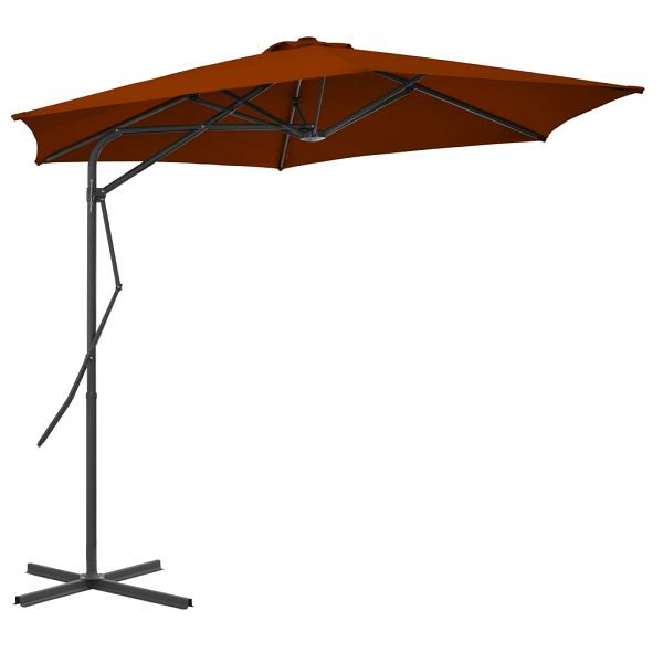 vidaXL Sonnenschirm mit Stahlmast Terracotta-Rot 300x230 cm, 312519