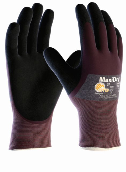 ATG Nitril-Handschuhe "MaxiDry" ¾ beschichtet Größe: 10, VE: 72 Paar, 2372-10