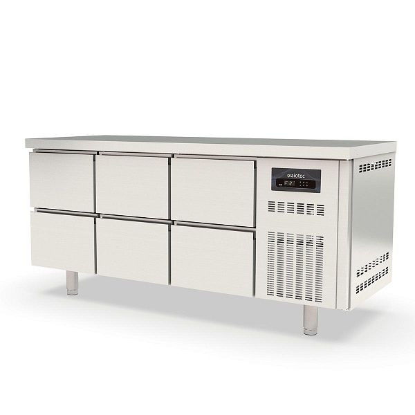 Vaiotec TOPLINE Tiefkühltisch 700 / 3-fach GN1/1 mit 6 Schubladen, 179,5x70x85 cm, 11006