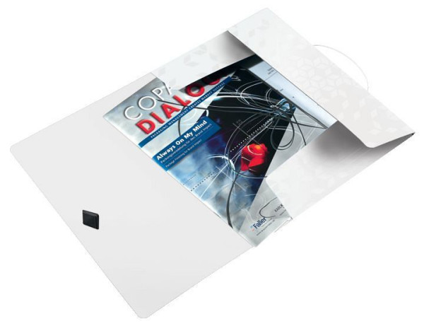 LEITZ 4599 Eckspannermappe WOW, A4, PP, weiß metallic, 4599-00-01