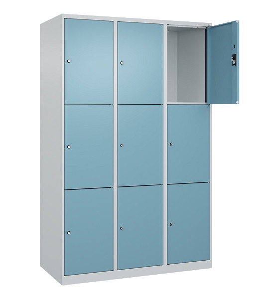 C+P Schließfachschrank Evolo PLUS, 9 Fächer, 1850x1200x500mm, 7035/0010, 049000-323 S10009